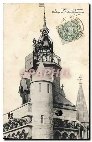 Ansichtskarte AK Dijon Jacquemart Horloge de l'Eglise Notre Dame