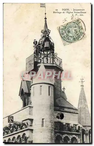 Cartes postales Dijon Jacquemart Horloge de l'Eglise Notre Dame