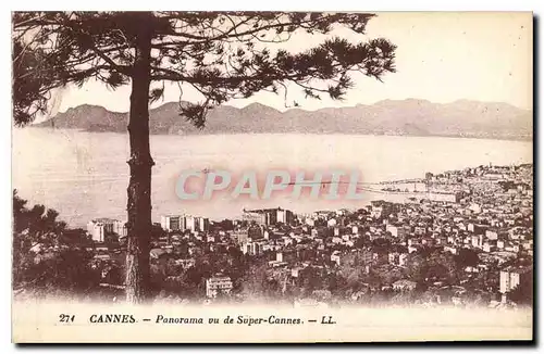 Ansichtskarte AK Cannes Panorama vu de Super Cannes