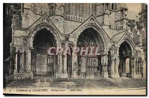 Cartes postales Cathedrale de Chartres Portail nord