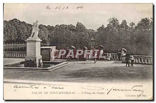 Ansichtskarte AK Palais de Fontainebleau l'Etang des Carpes