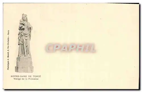 Cartes postales Notre Dame de Torce Vierge de la Fontaine