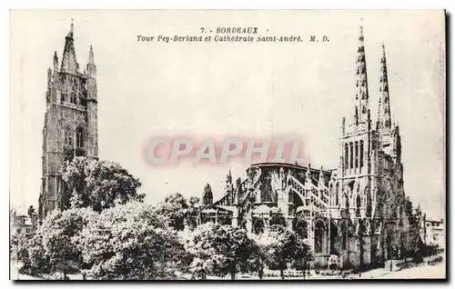 Cartes postales Bordeaux Tour Pey Berland et Cathedrale Saint Andre