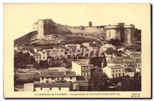 Cartes postales Villeneuve les Avignon vue generale et Fort Saint Andre XIV S