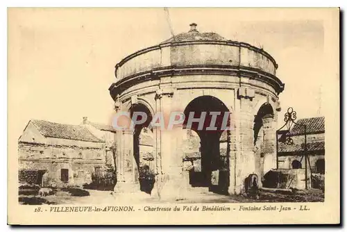 Cartes postales Villeneuve les Avignon Chartreuse du Val de Benediction Fontaine Saint Jean