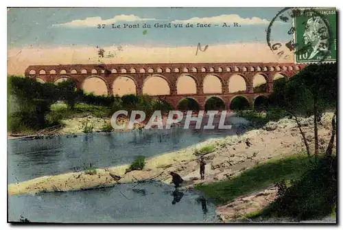 Cartes postales Le Pont du Gard vu de Face