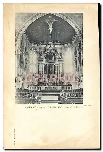 Cartes postales Bernay Eglise Ste Croix Maitre Autel 1685
