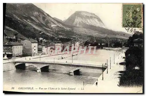 Cartes postales Grenoble vue sur l'Isere et le Saint Eynard