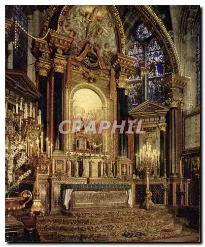 Cartes postales N D de Liesse le Sanctuaire le retable la Colonnade de jaspe et l'arc triomphal sont l'ex voto d