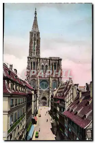 Ansichtskarte AK Strasbourg la rue Merciere et la Cathedrale