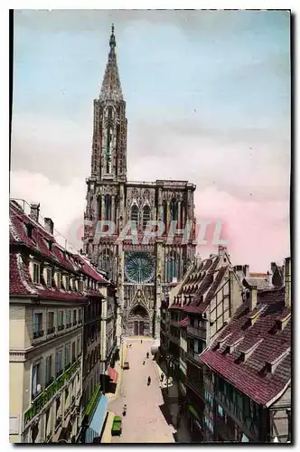 Cartes postales Strasbourg la rue Merciere et la Cathedrale