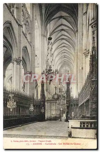 Ansichtskarte AK Amiens Cathedrale les Stalles du Choeur