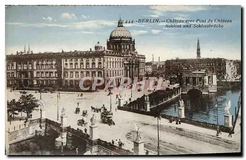 Cartes postales Berlin Chateau avec Pont du Chateau