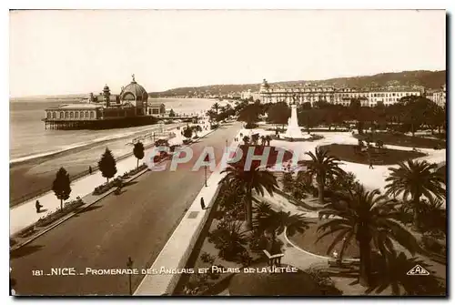 Cartes postales Nice Promenade des Anglais et Palais de la Jetee