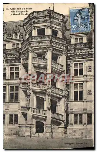 Ansichtskarte AK Chateau de Blois Aile Francois Ier le Grand Escalier