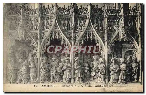 Cartes postales Amiens Cathedrale vie de Saint Jacques