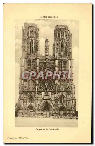 Cartes postales Toul Illustre Facade de la Cathedrale