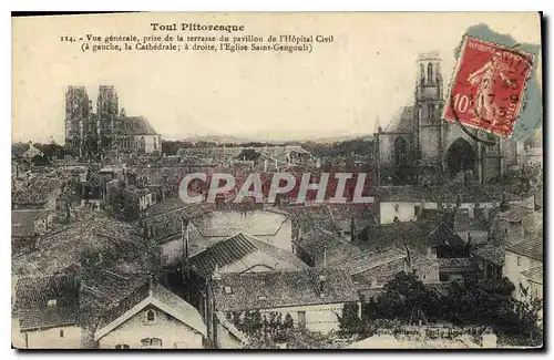 Ansichtskarte AK Toul Pittoresque vue generale prise de la terrasse du Pavillon de l'hopital Civil a gauche la Ca