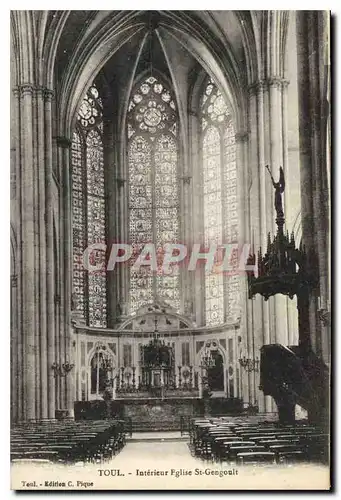 Cartes postales Toul Interieur Eglise St Gengoult