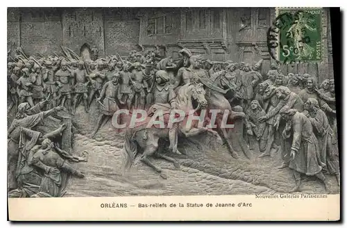 Cartes postales Orleans Bas relief de la Statue de Jeanne d'Arc