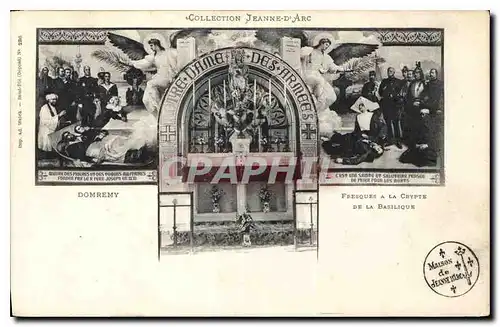 Cartes postales Collection Jeanne d'Arc Domremy fresques a la Crypte de la Basilique
