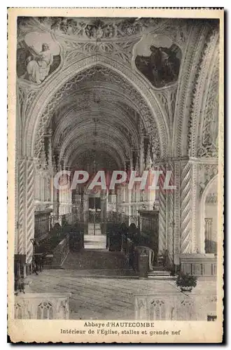 Ansichtskarte AK Abbaye d'Hautecombe Interieur de l'Eglise stalles et grande nef