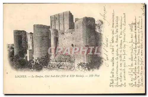 Cartes postales Loches Le Donjon Cote sud est XI et XII Siecles