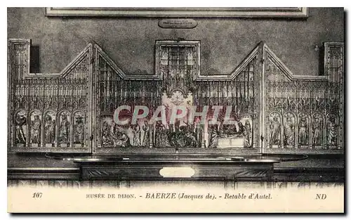 Cartes postales Musee de Dijon Baerze Jacques de Retable d'Autel