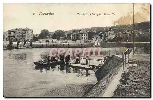 Cartes postales Trouville Passage du bac pour Deauville Bateau