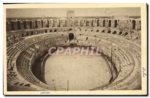 Ansichtskarte AK Arles Interieur des Arenes