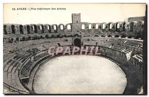 Ansichtskarte AK Arles Vue interieure des Arenes