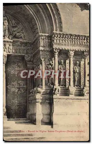 Cartes postales Arles Portail de l'Eglise Sainte Trophime Detail de droite