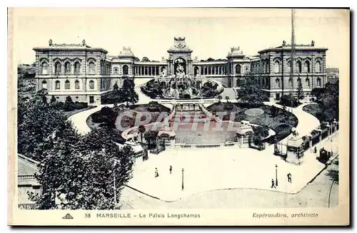 Ansichtskarte AK Marseille Le Palais Longchamps