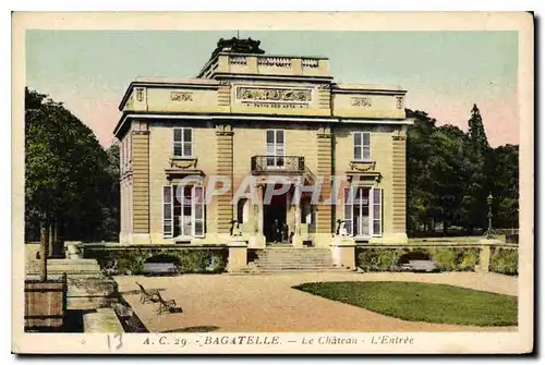 Cartes postales Bagatelle Le Chateau L'Entree