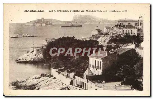 Ansichtskarte AK Marseille La Corniche Pointe de Maldorme Le Chateau d'If