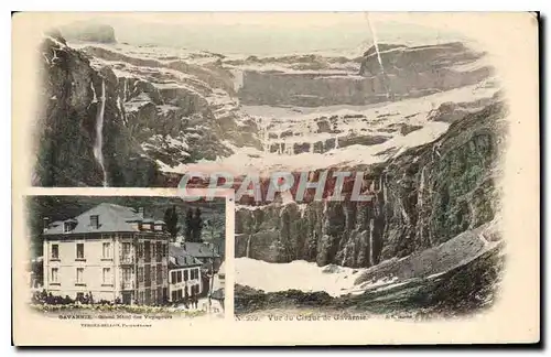 Ansichtskarte AK Gavarnie Vue du Cirque de Gavarnie Grand Hotel des Voyageurs