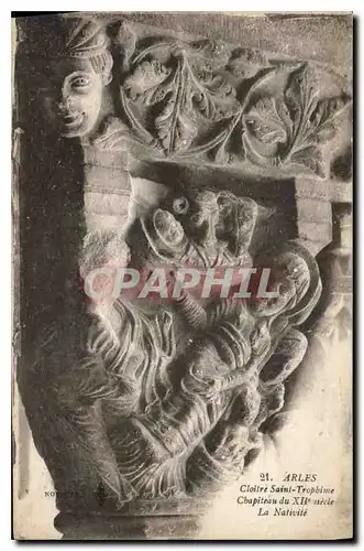 Cartes postales Arles Cloitre Saint Trophime Chapiteau du XII siecle