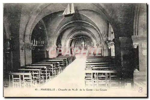 Cartes postales Marseille Chapelle de N D de la Garde La Crypte