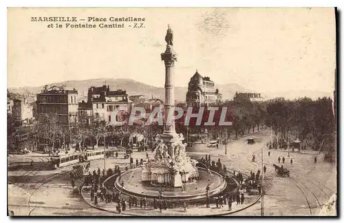 Ansichtskarte AK Marseille Place Castellane et la Fontaine Cantini