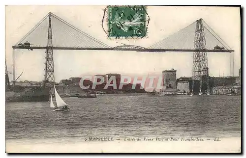 Ansichtskarte AK Marseille Entree du Vieux Port et Pont Transbordeur