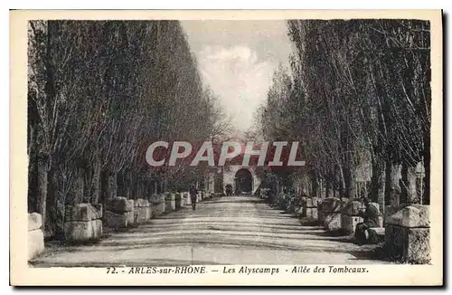 Cartes postales Arles sur Rhone Les Alyscamps Allee des Tombeaux
