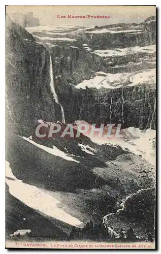 Cartes postales Les Hautes Pyrenees Gavarnie le pond du Cirque et la grande cascade