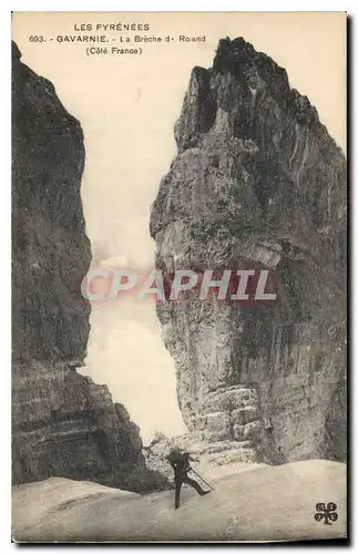 Cartes postales Les Pyrenees Gavarnie La Breche Cote France