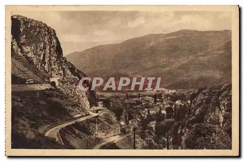 Cartes postales Pierrefitte Vue generale Route de Cauterets et Tunnel