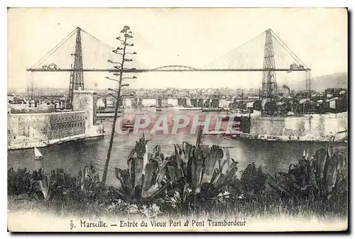 Ansichtskarte AK Marseille Entree du Vieux Port et Pont Transbordeur