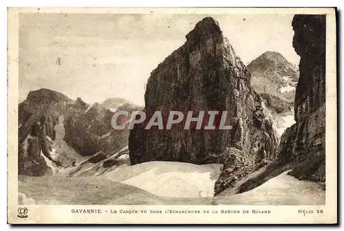 Cartes postales Gavarnie Le Casque vu dans l'echancrure de la breche de Roland