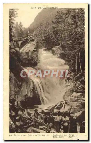 Cartes postales Env de Cauterets Route du Pont d'Espagne Cascade du Cerisey