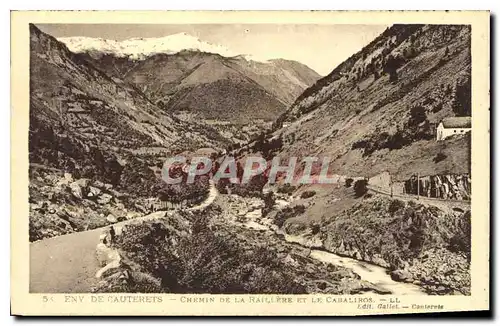 Cartes postales Env de Cauterets Chemin de la Raillere et le Cabaliros