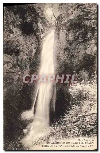 Ansichtskarte AK Route de Bagneres de Bigorre a Bareges Vallee de Gripp Cascade du Garet