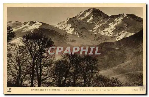 Ansichtskarte AK Bagneres de Bigorre le Massif du Pic du Midi en Hiver